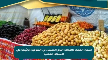أسعار الخضار والفواكه اليوم الخميس في المنوفية وتأثيرها على الأسواق المحلية